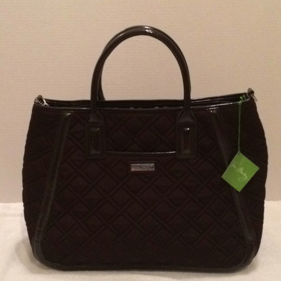 Vera Bradley Handbags - NWT Vera Bradley Trapeze Tote in Espresso